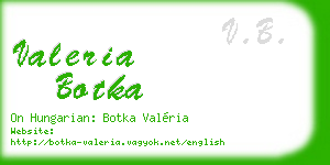 valeria botka business card