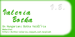 valeria botka business card